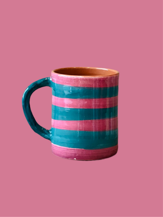 sussstudio-handgemaakt-handgeverfd-keramiek-portugal-koffiemok-streep-groen-roze-3