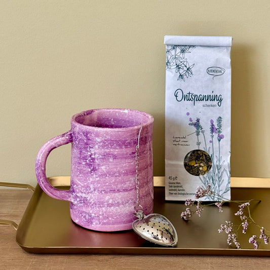 thee cadeauset paars ontspanning